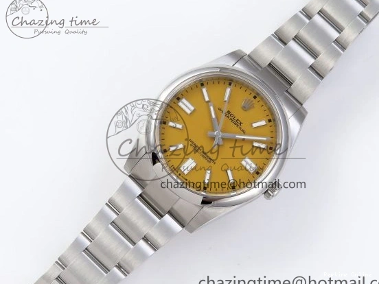 0504 WaterResistant OYSTER PERPETUAL 124300 41MM VSF 1:1 BEST EDITION 904L STEEL YELLOW DIAL VS 1769